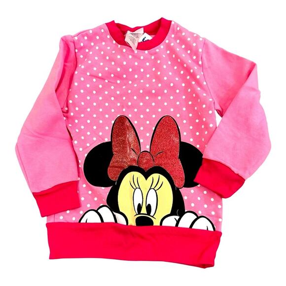 Disney Other - 0440 NWT Disney Minnie Mouse Pink and Red Kids Sweatshirt